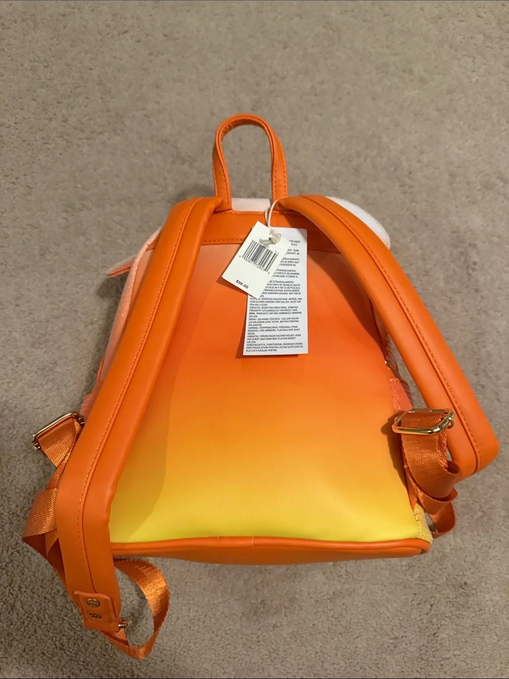 Disney Loungefly Gradient Orange Bow Mini Backpack